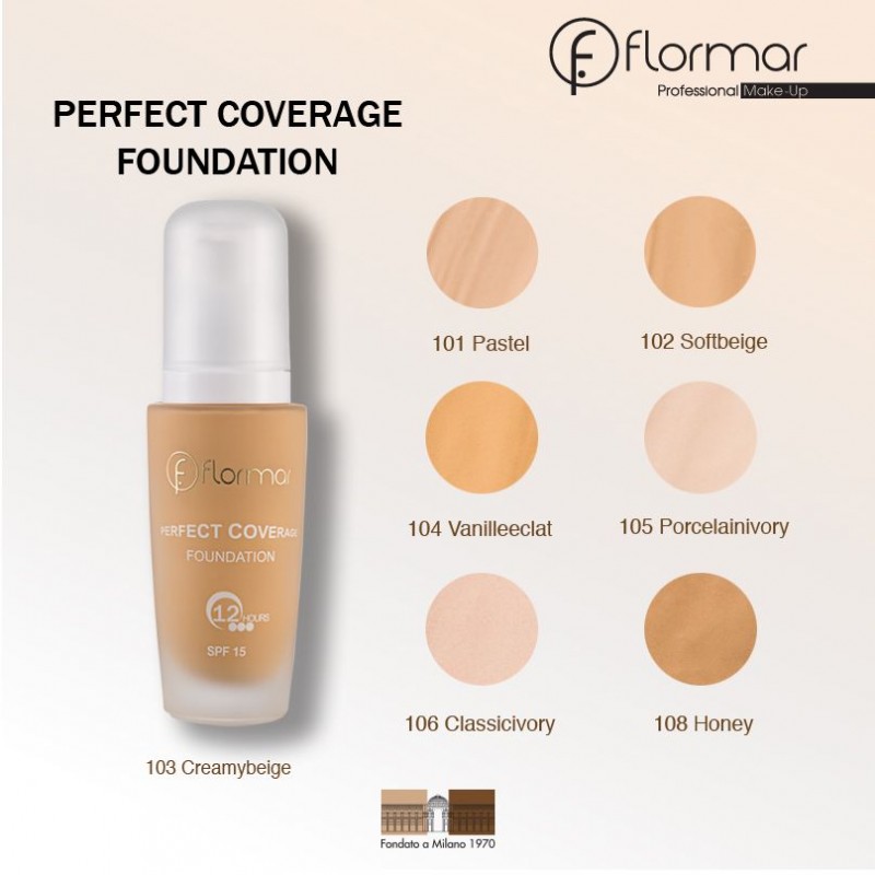 FLORMAR PERFECT COVERAGE FOUNDATION 106  CLASSIC I...