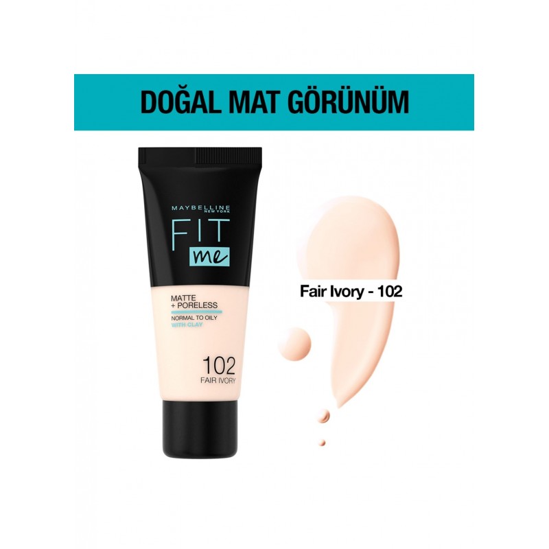 Maybelline Fit Me Matte & Poreless 102 Fair Iv...