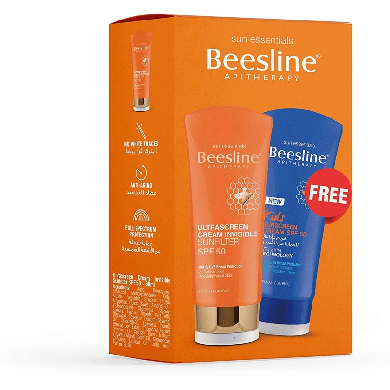 beesline ultrasunscrean cream 60 ml and kids sunsc...