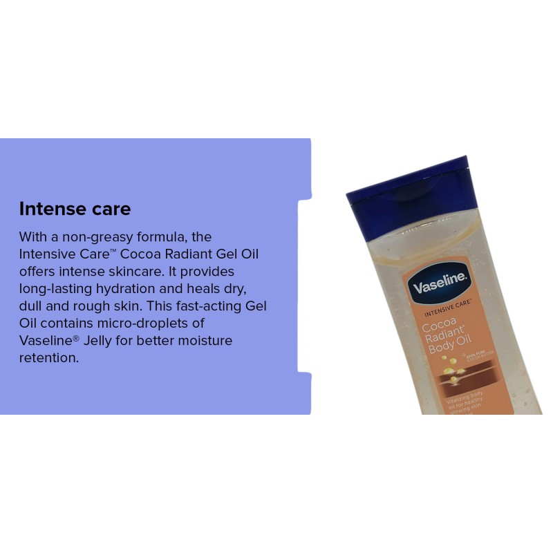 Vaseline Intensive Care Cocoa Radiant Body Oil wit...