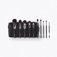 BH ULTIMATE ESSENTIALS Set of 10 Face and Eye Brushes with Case Set of 10 