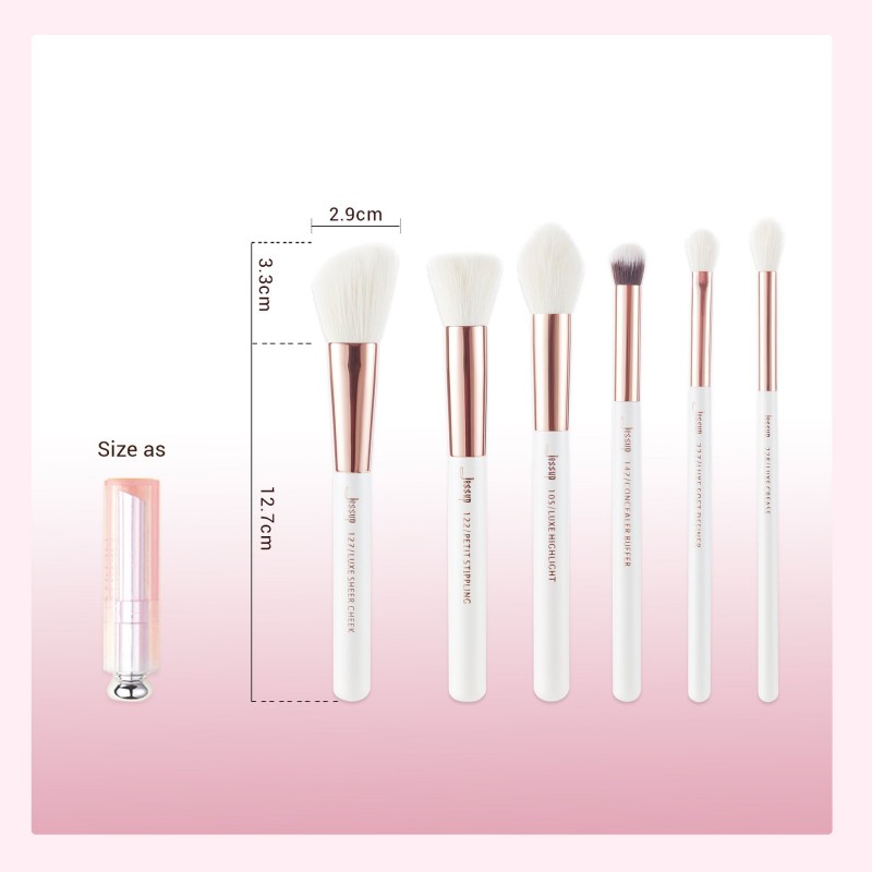 Jessup Beauty - 8 piece brush set - T218: White/Ro...