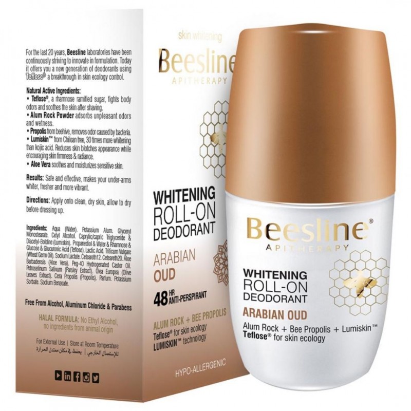 Beesline Whitening Roll-On Deodorant - Arabian Oud